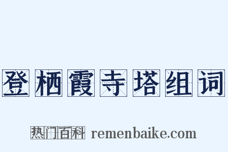 登栖霞寺塔组词是什么意思的图片